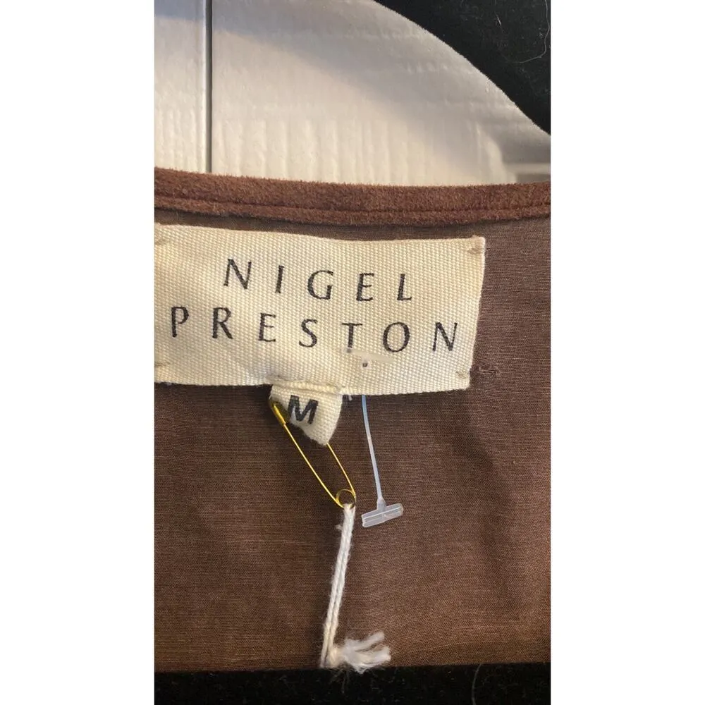 Nigel Preston‎ Duster Jacket Festival Boho Western Whimsigoth Indie Designer Brown Size M - Image 5