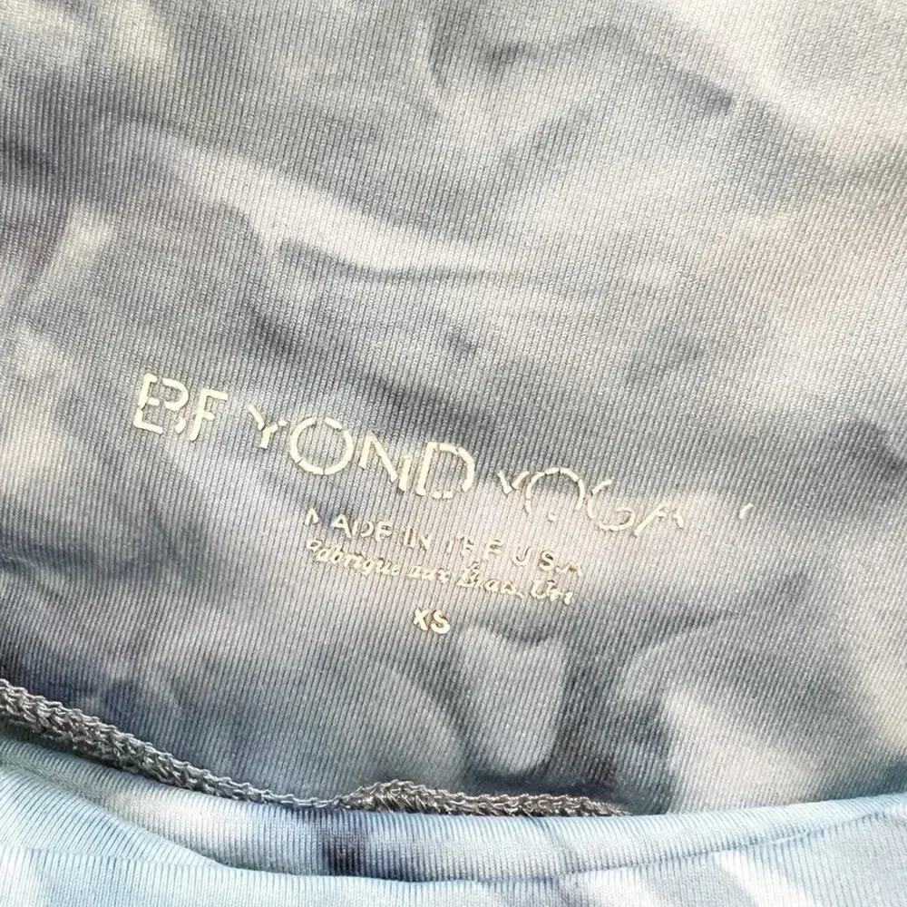 BEYOND YOGA Blue Tie Dye‎ Shanti Crop Leggings XS - Image 6