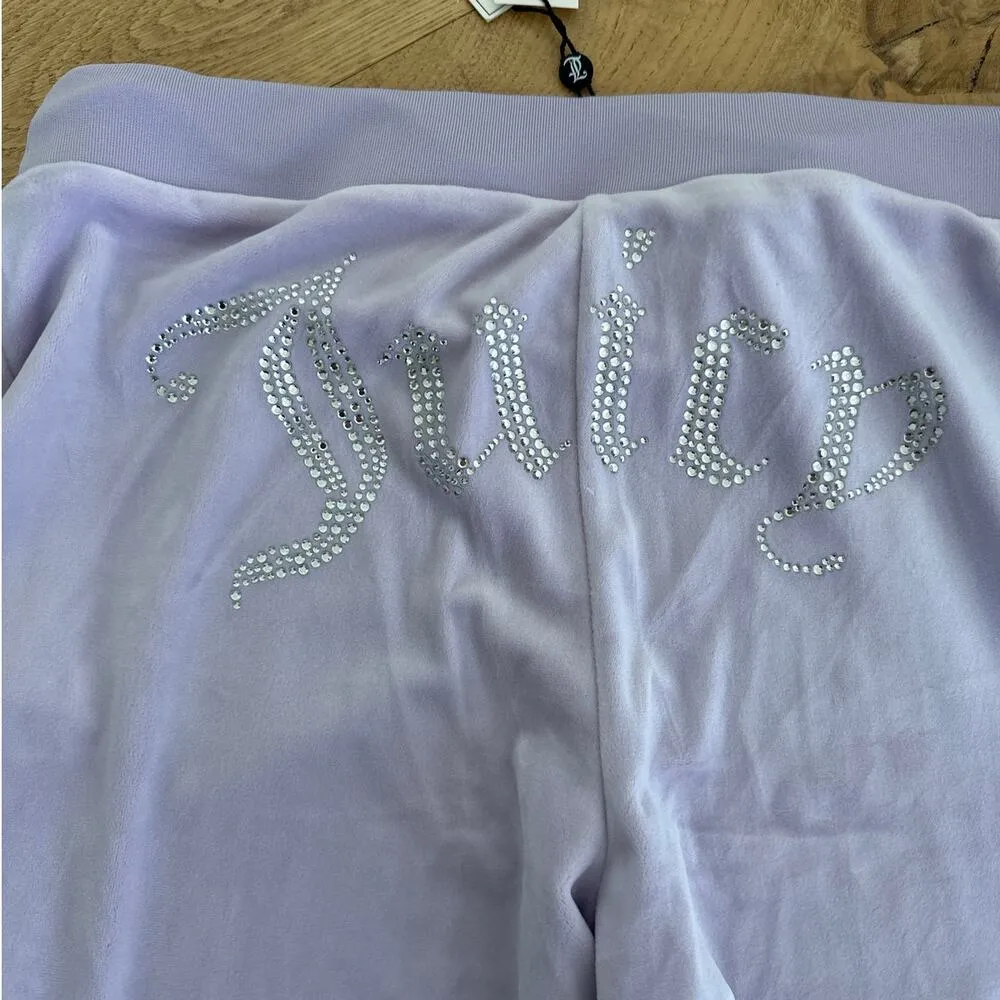 Juicy Couture - Velour & Rhinestone Hooded Top & Pants in Orchid Petal Purple - Image 9