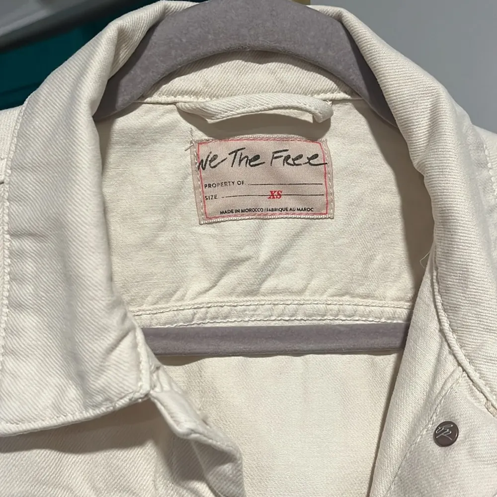 FREE PEOPLE NWT Rumors Denim Jacket / Ecru - XS - Image 9