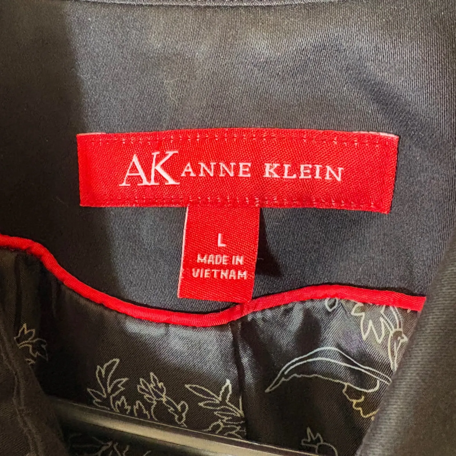 Anne Klein Black Cotton Jacket Size‎ Large - Image 6