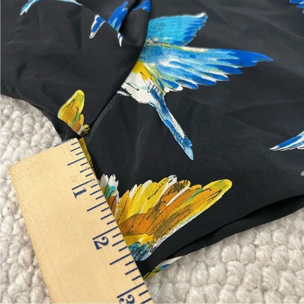 ZARA Bird Print Paperbag Shorts Multicolor XS - Image 7