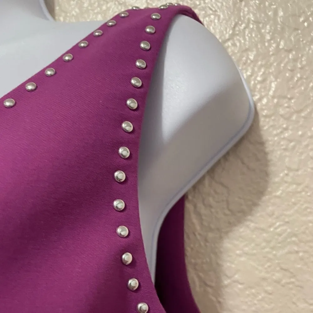 Likely‎ Portia Purple Studded Cut Out Mini Dress Size 10 - Image 7