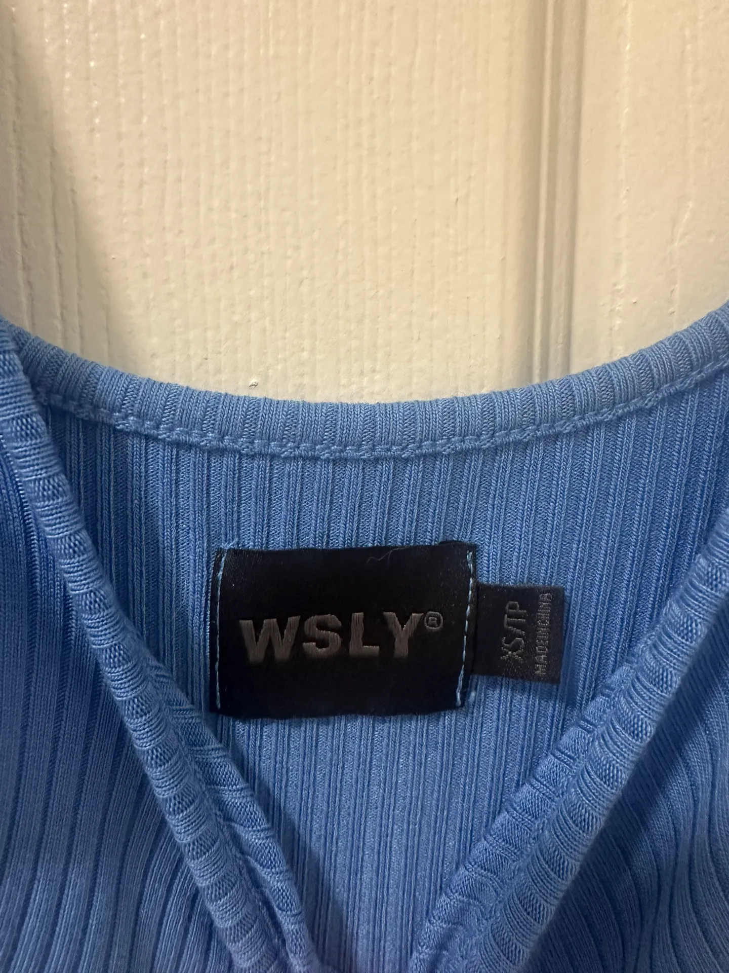 Blue Midi Bodycon Dress Size XS - Image 3