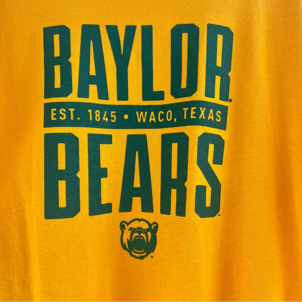 Baylor Bears Off The Shoulder College Tee Yellow Size XL - Image 2
