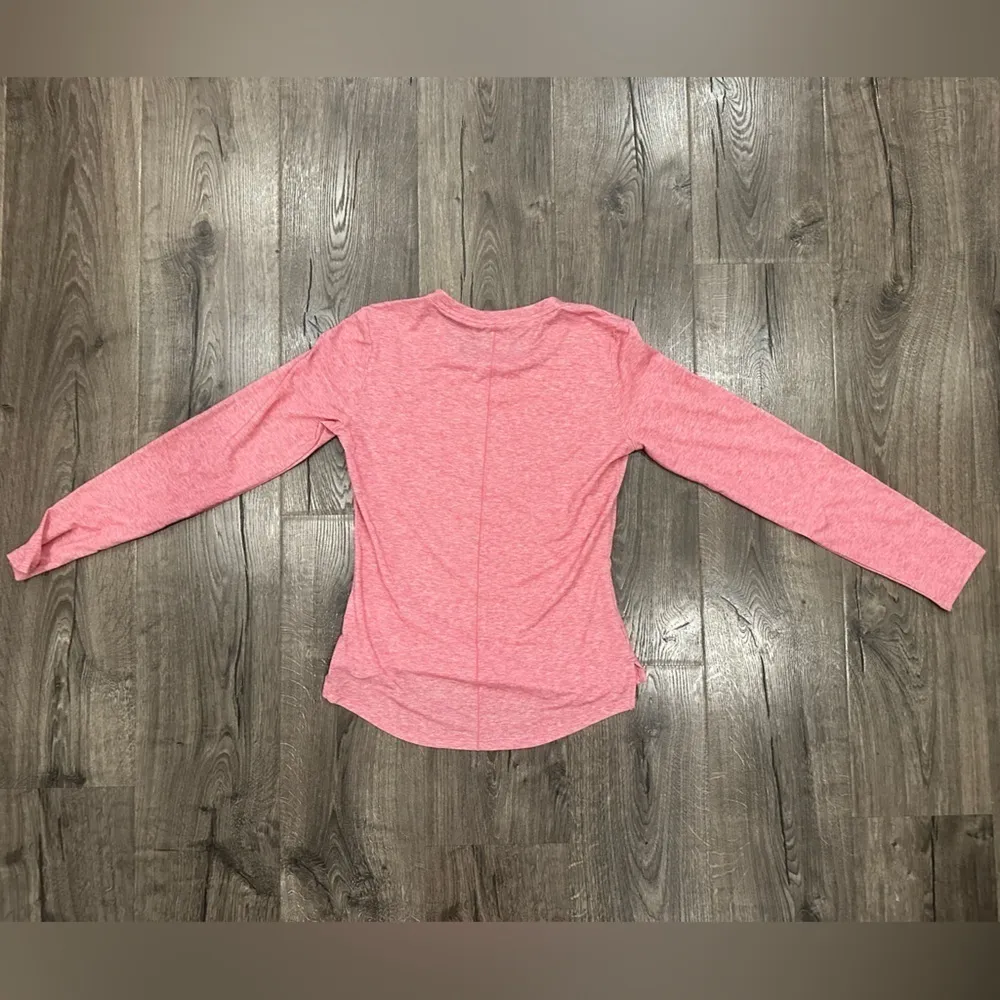 Nike Dri-Fit Heathered Red Pink Long Sleeve Shirt Women's Running XS - Image 4