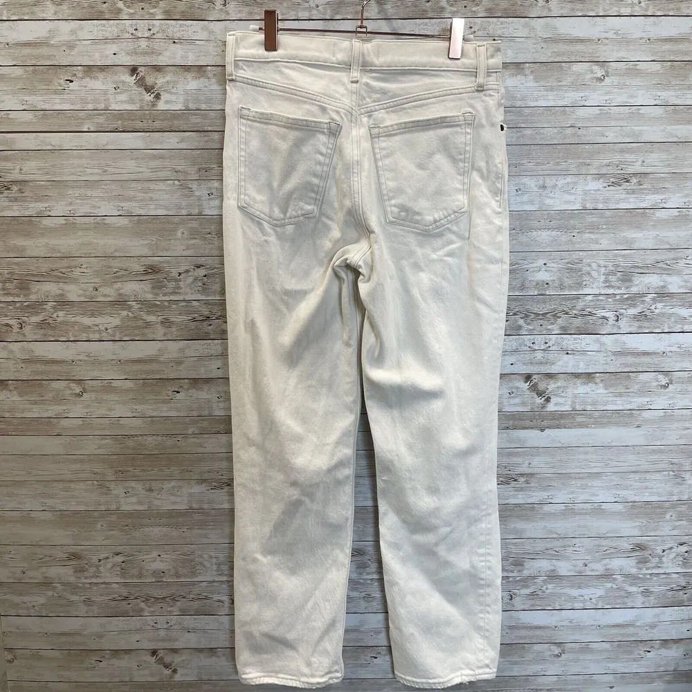 Abercrombie & Fitch Womens‎  4s/27 Jeans 90s Straight Low Rise Pants Cream Ivory - Image 3