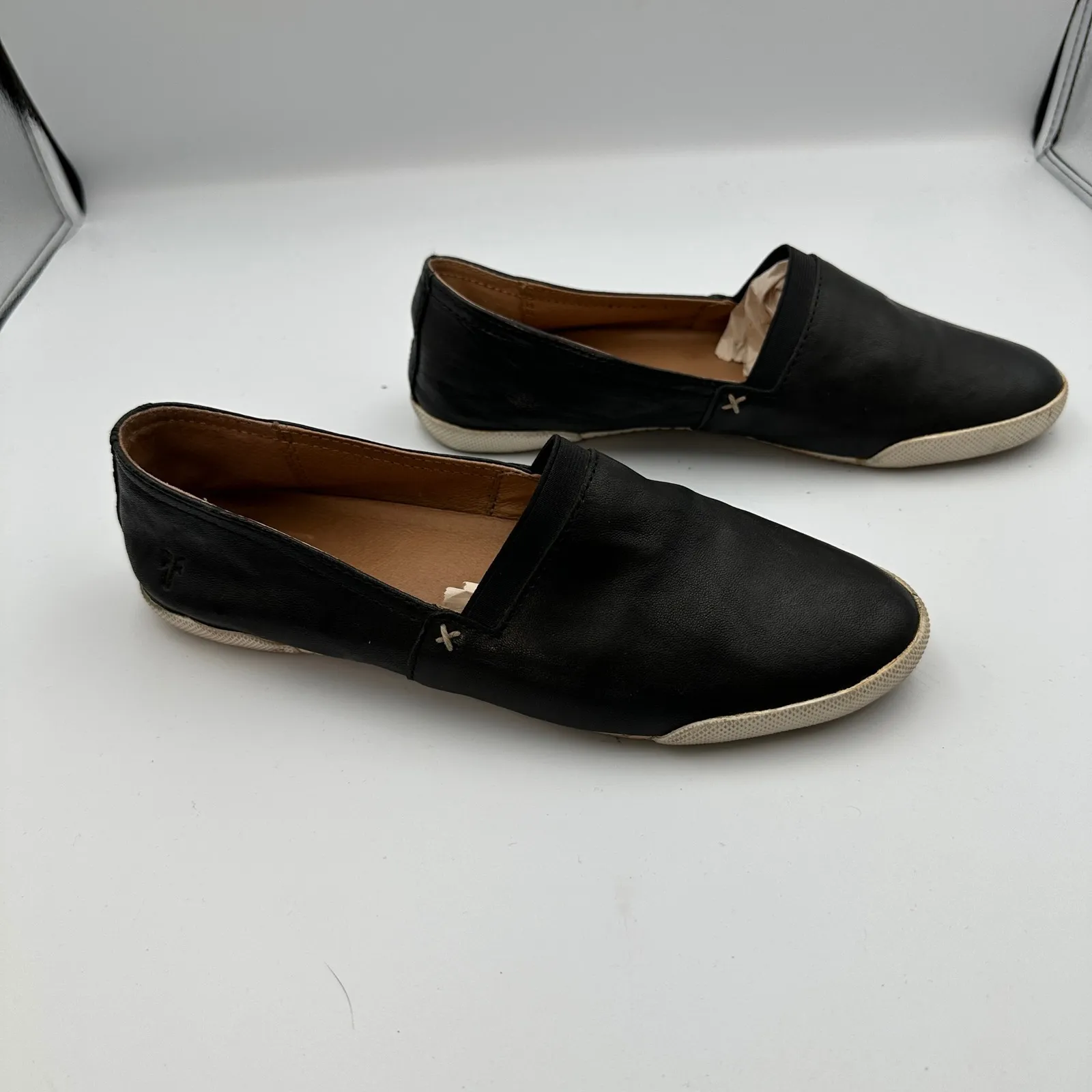 Frye Black Leather Slip On Casual Comfort Loafer Shoes Womens Size 8M‎ - Image 4
