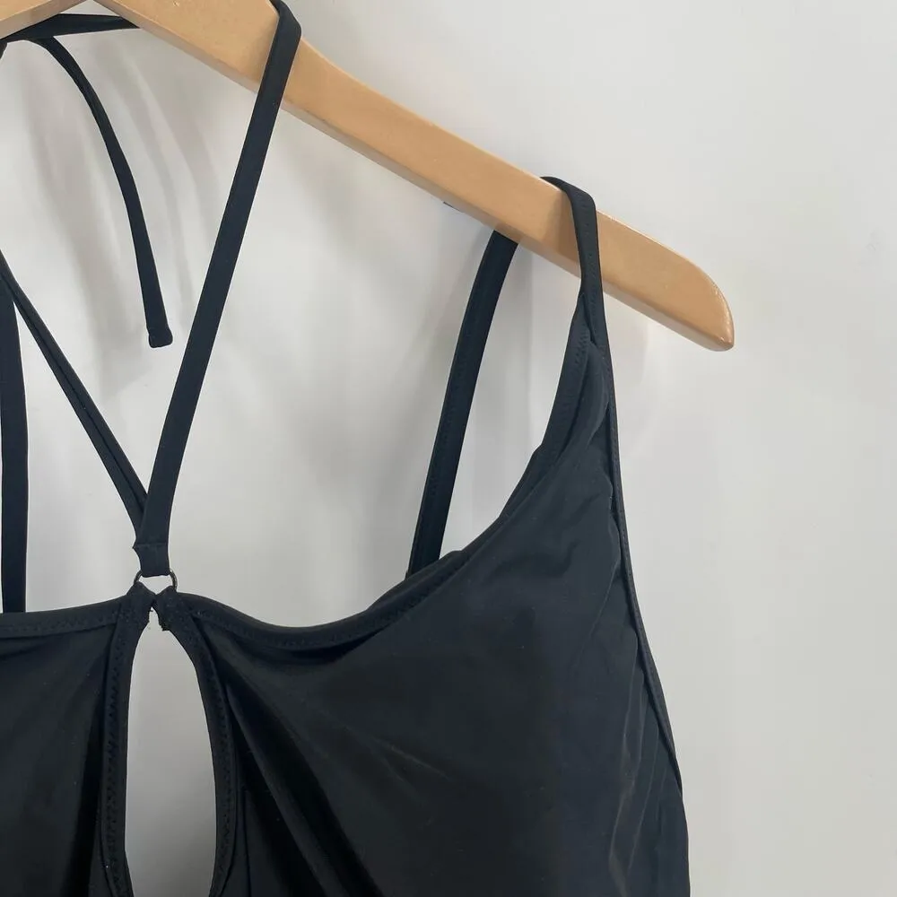 AERIE By American Eagle Swimsuit One Piece Size XXL NWT Black Keyhole Halter - Image 7