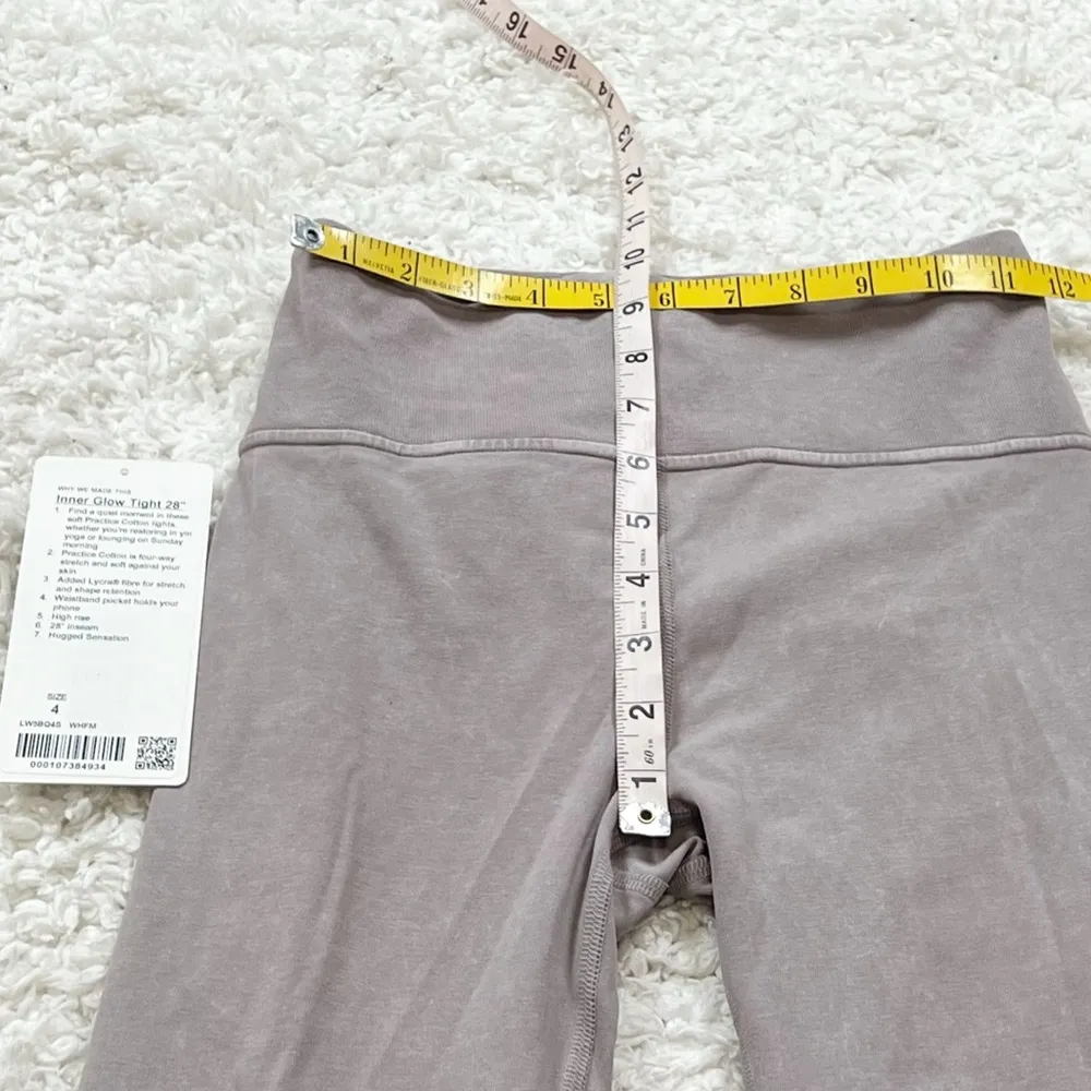 Lululemon Athletica Inner Glow High Rise Tight Cotton Washed Half Moon Gray 4 - Image 10