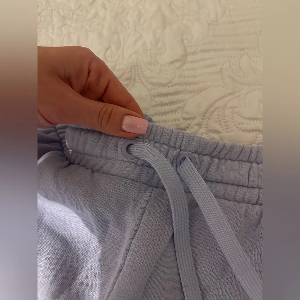 ADIDAS ESSENTIALS 3 STRIPES LAVENDER WHITE CREW CROP SWEATSUIT S Purple - Image 10