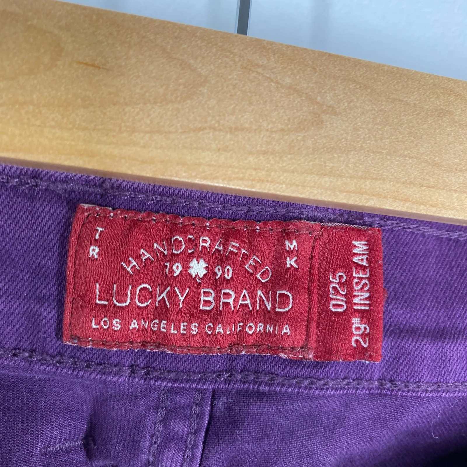 Lucky Brand Charlie Super Skinny Purple Denim Jeans Women's Size 0/25 - Image 6