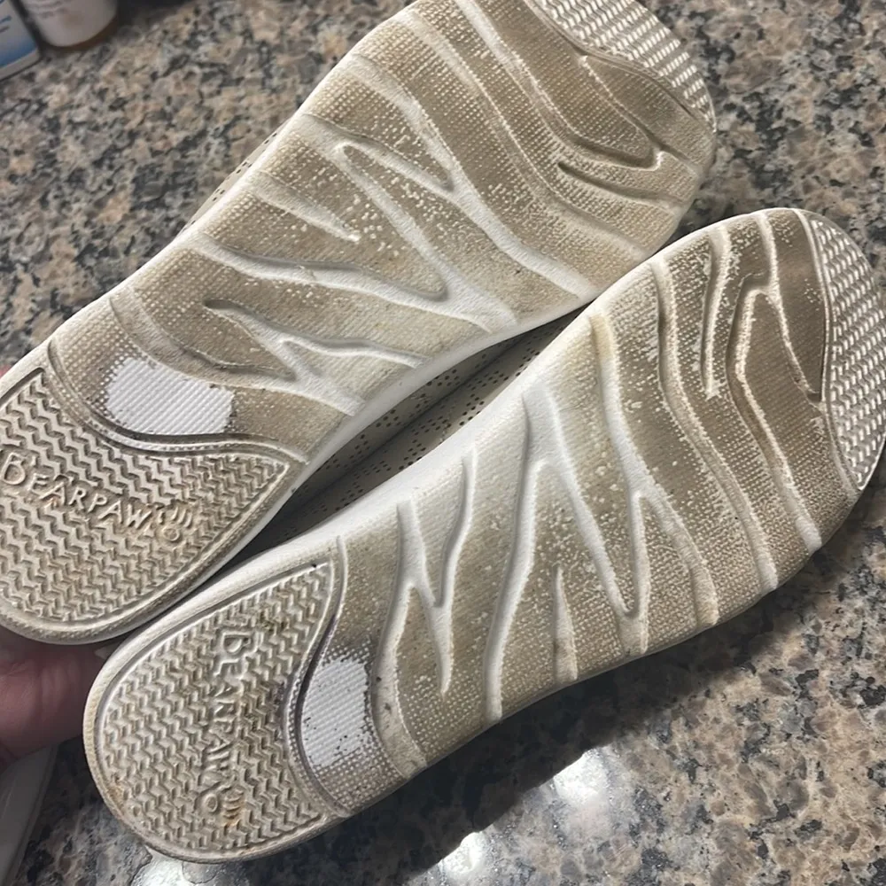 Bearpaw Summer Comfort Sneakers Microfiber Beige Lace Up Womens Shoes Size 7.5 - Image 8