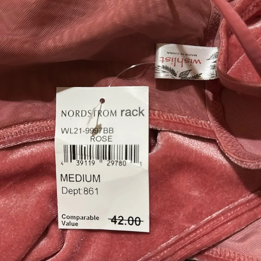 Wishlist Velour Bikini Bodysuit in Rose - Image 5