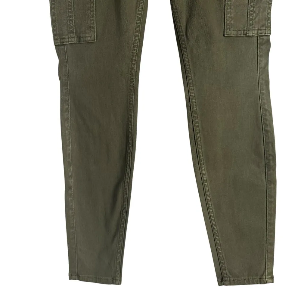 Spanx Olive Green Stretch Twill Ankle Cargo Pull-On Pants Size Small - Image 7