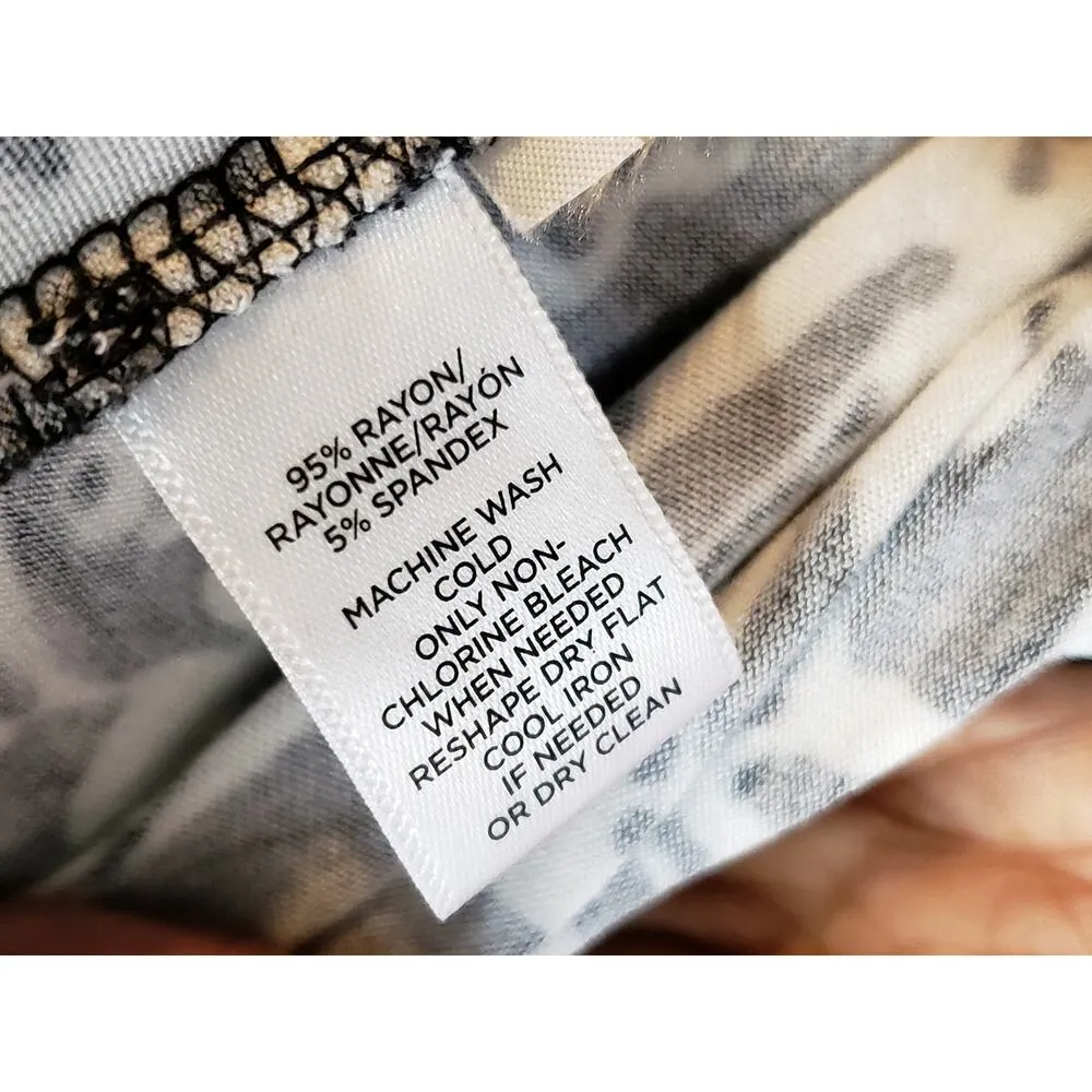 Ann Taylor Loft Shift Dress Women's S Black White Paisley Sleeveless Round Neck - Image 6