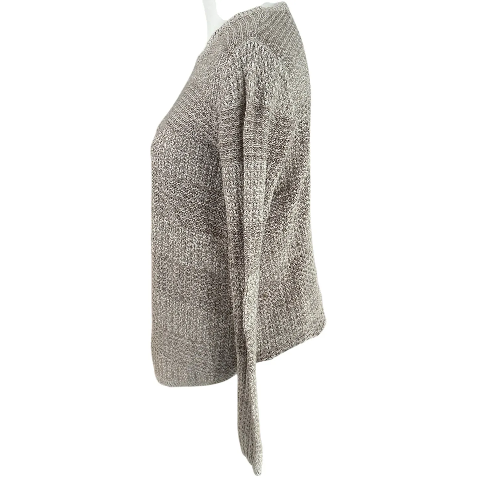 Eight Eight Eight Tan and White Sweater Medium - Image 2