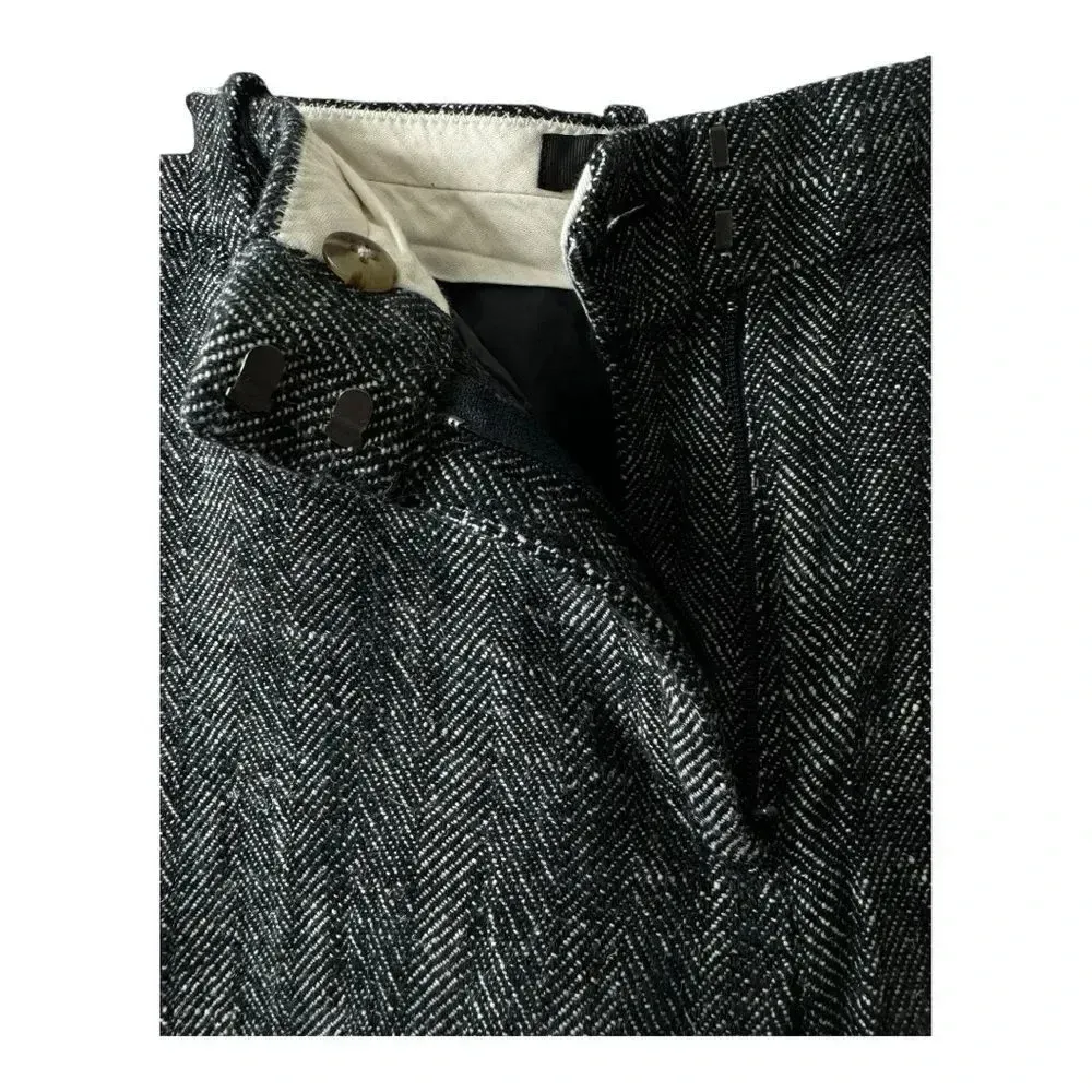 J.Crew tapered cropped black-and-white‎ pants size 6 - Image 3