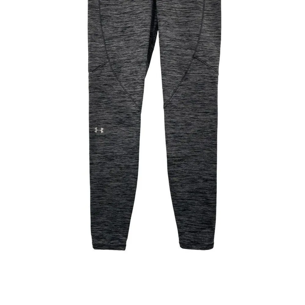 Under Armour Cold Gear Leggings High Waisted Space Dye Gray Full Length Athletic - Image 92
