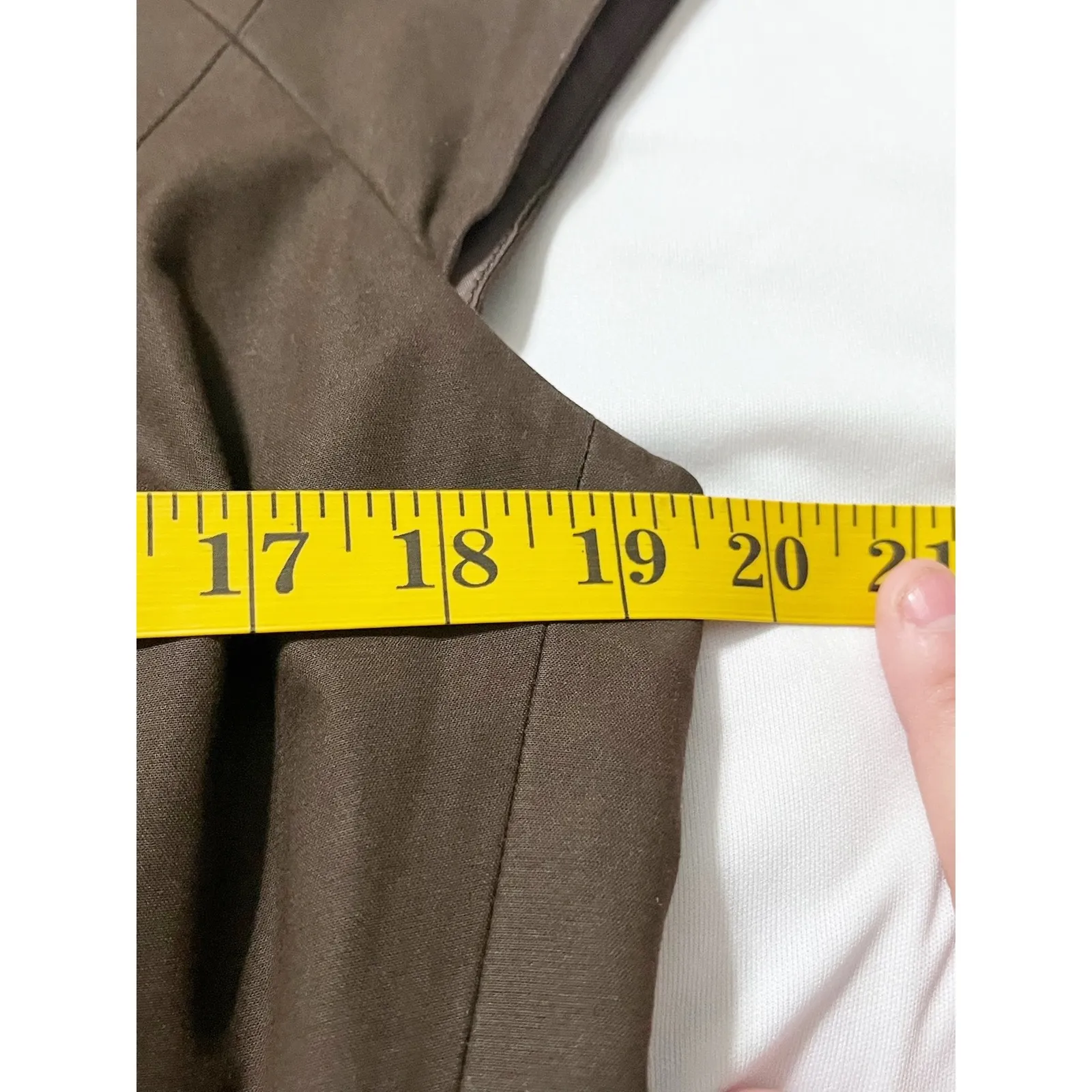 Lafayette 148 Chocolate Brown‎ Cotton Blend Cap Sleeve Career Sheath Dress 12 Brown - Image 9