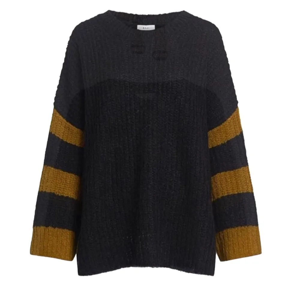 NEW A.L.C. Lorenzo Black Oversized Alpaca Blend Ballet Neck Sweater size XS - Image 5