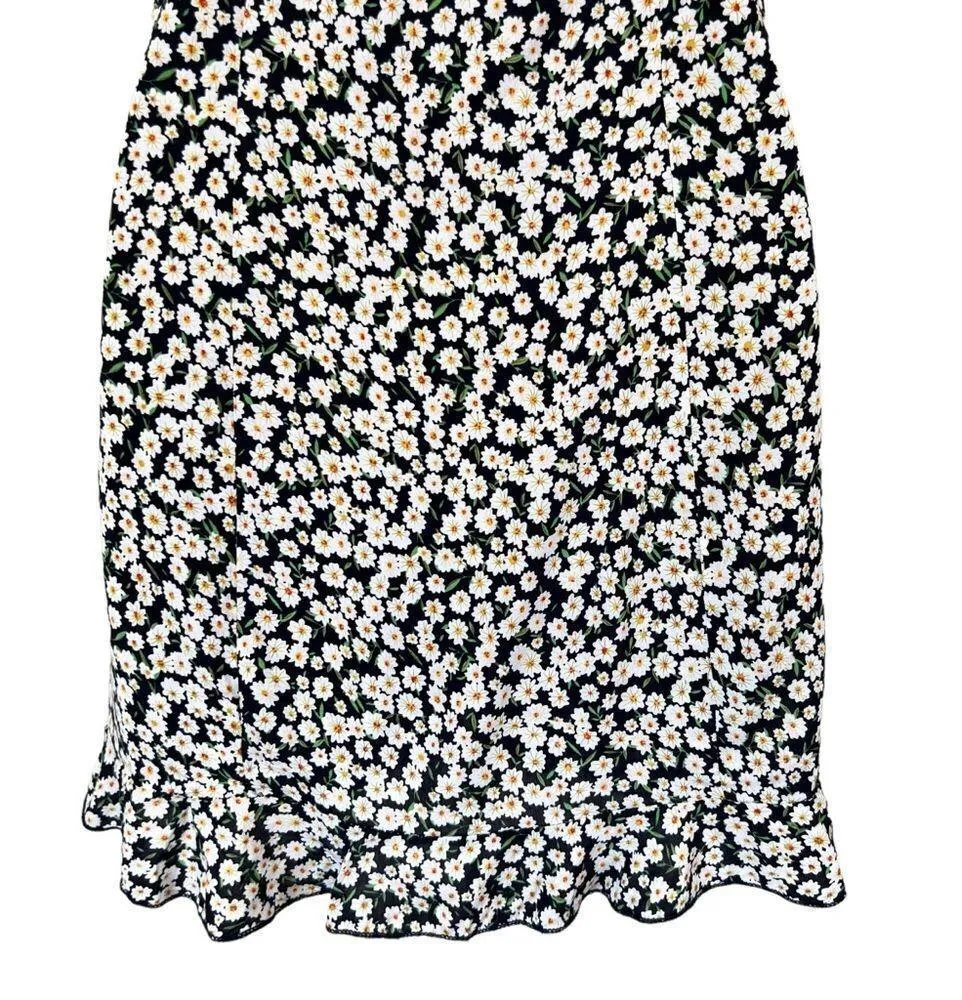 Princess Polly McLeod Blue Floral Drawstring Ruched Halter Ruffle Mini Dress - Image 4