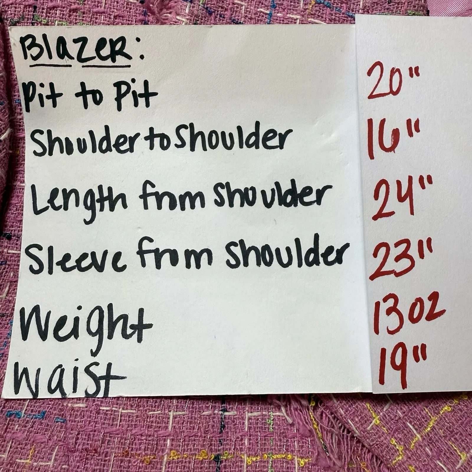 Anne Carson Silk Tweed Blazer M Jacket Pink Frayed Hem Office Career‎ Barbiecore - Image 11