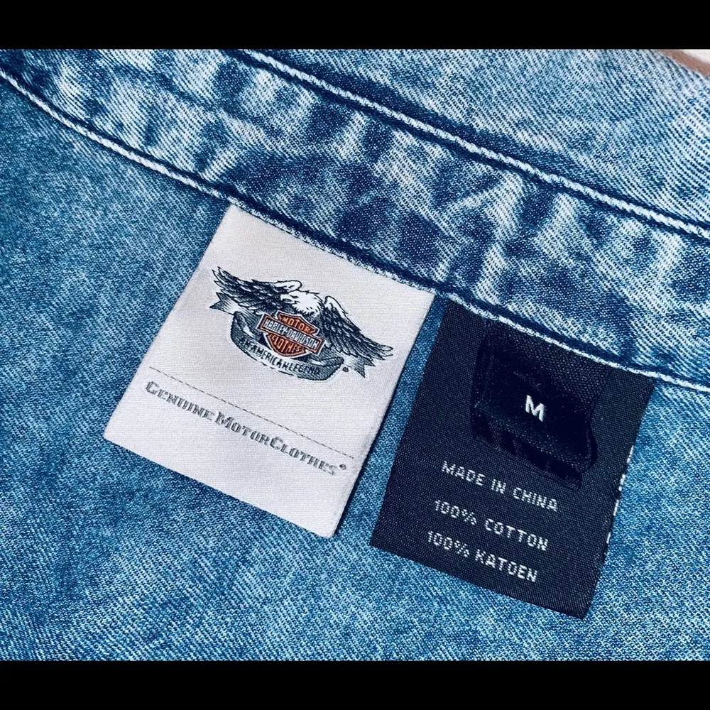Harley-Davidson Denim Top sz M - Image 2