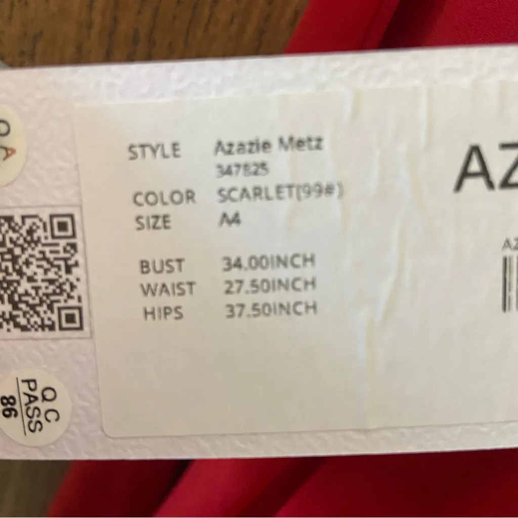 NWT AZAZIE METZ Scarlet‎ A-Line Sweetheart Ruched Chiffon Dress SIZE 4 A4 - Image 9