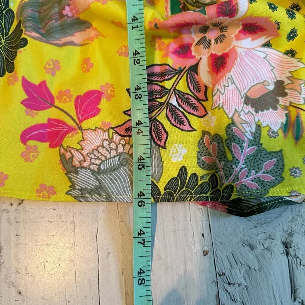 LOFT Floral Strappy Flounce Summer Midi Casual Dress Size 6 - Image 9