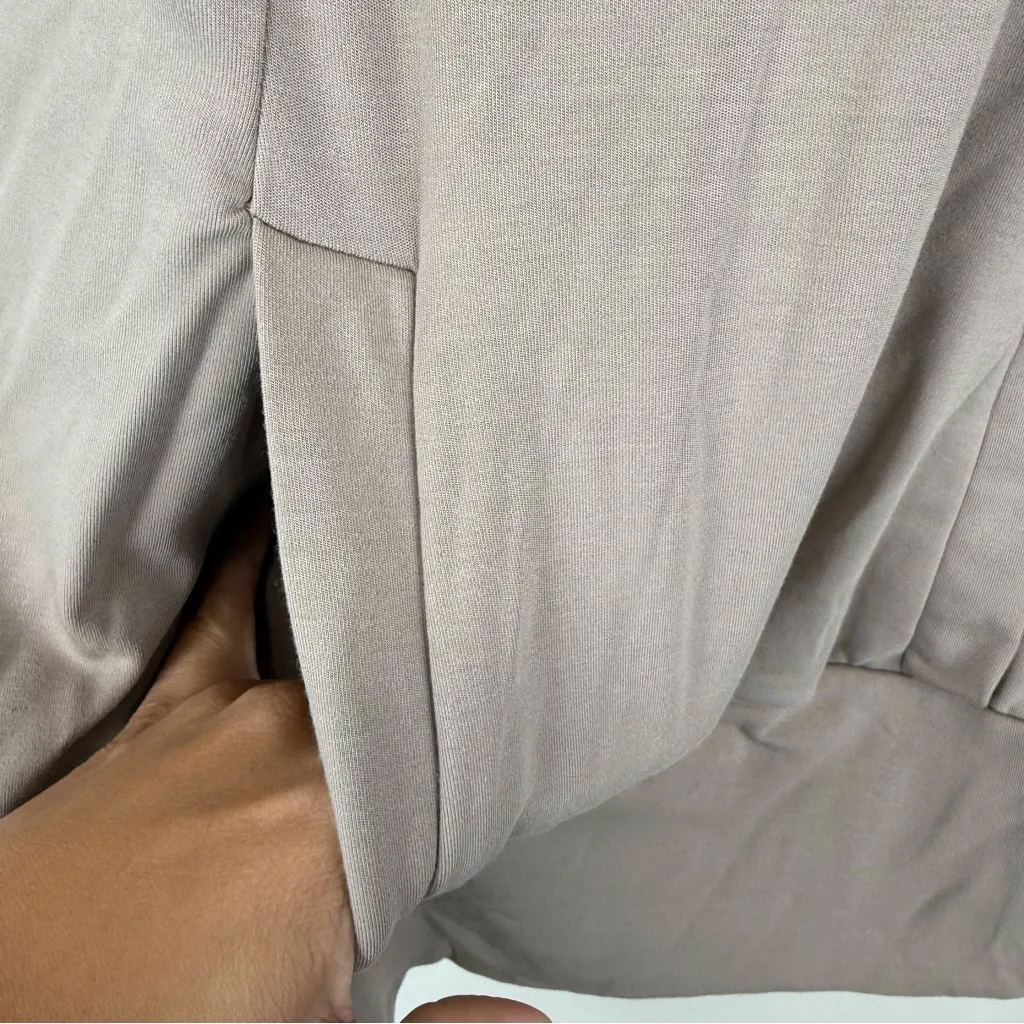 Kindred Bravely Brushed Bamboo Maternity & Nursing Hoodie Size Small Tan - Image 3