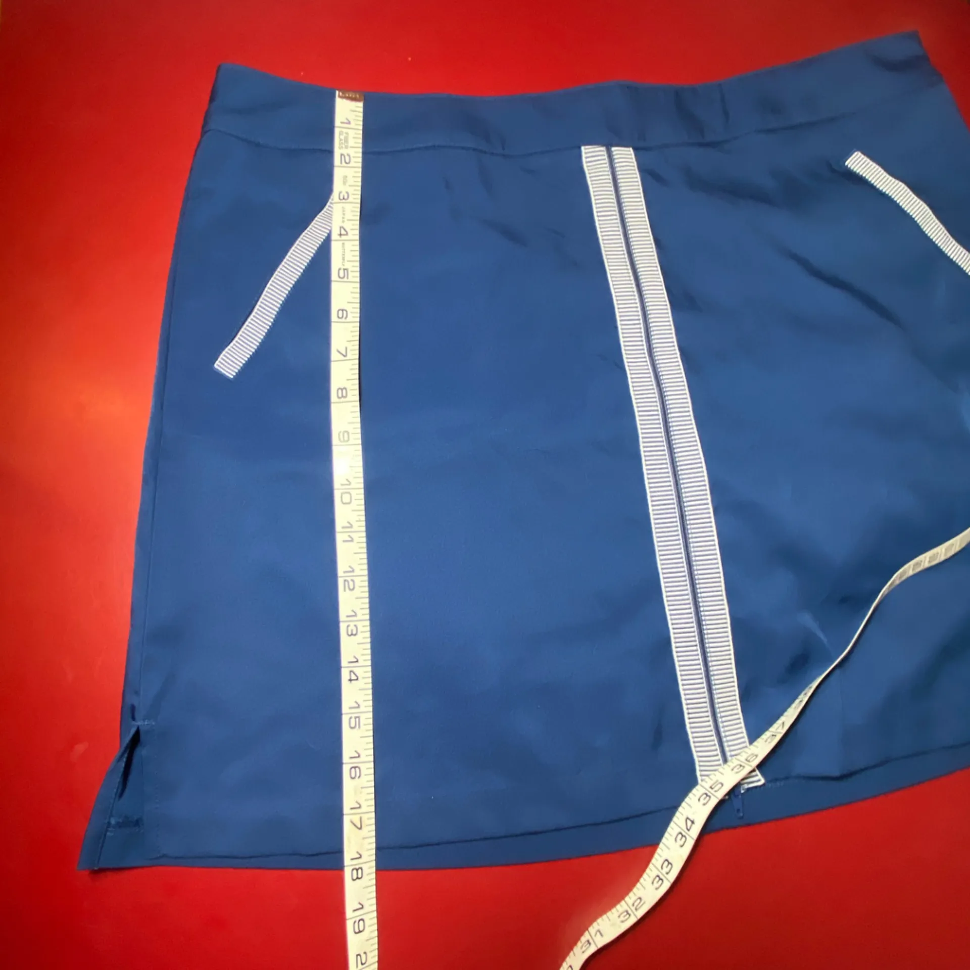 Lady Hagen Women’s 16 Golf Tennis Skort Blue White Athletic Stretch Pockets - Image 3