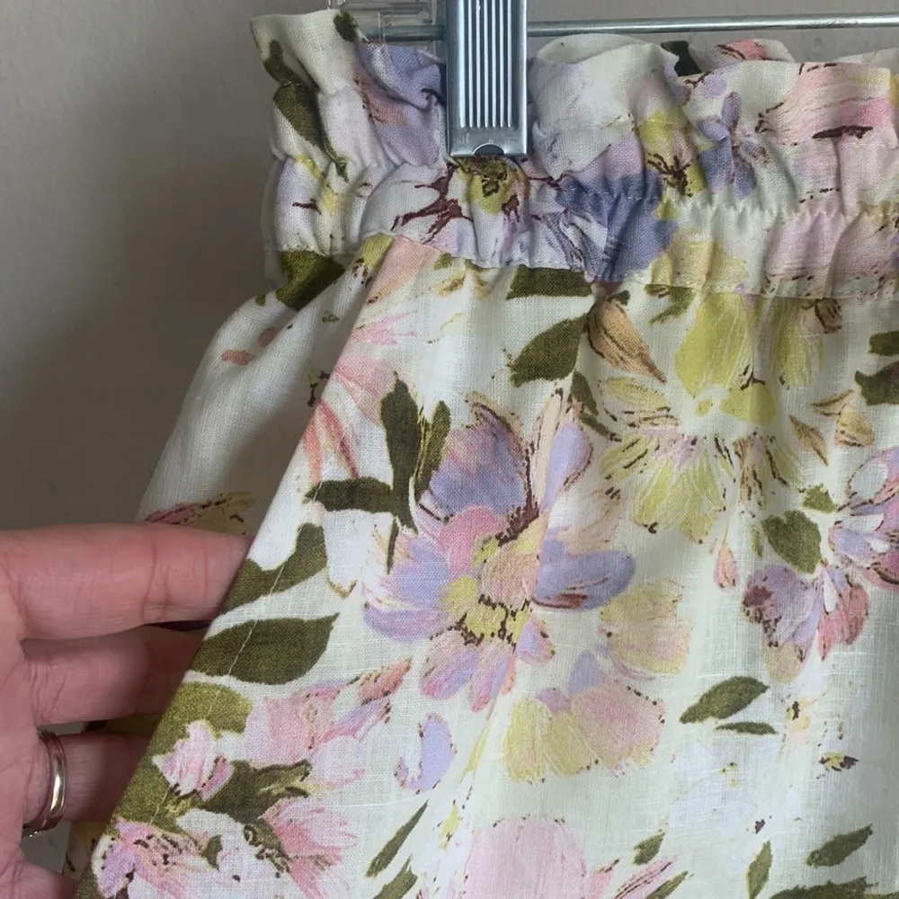 Sanctuary Floral Linen Paper Bag Shorts Sz Sm NWT - Image 7