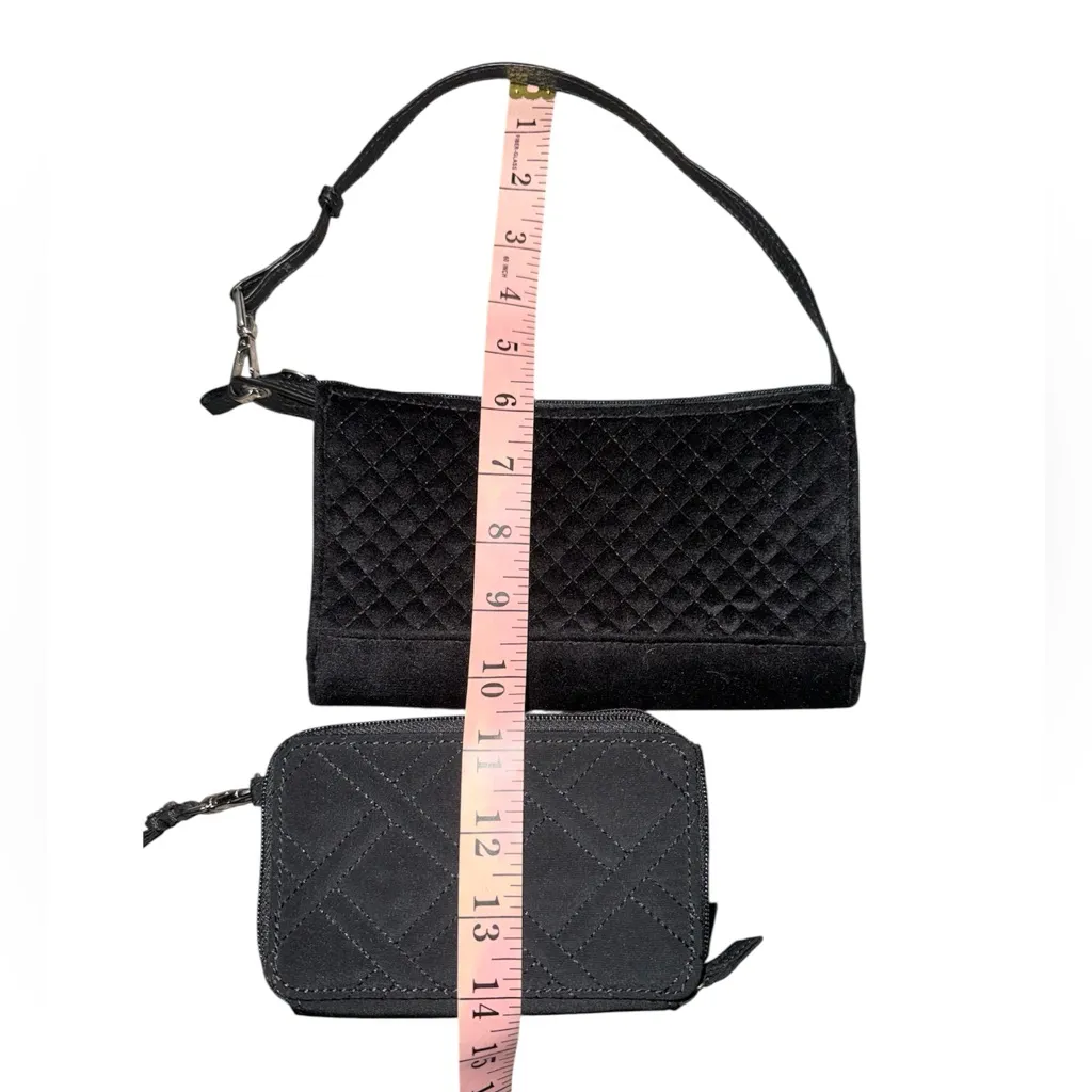 Vera Bradley Black Quilted Women's Bag Set - Image 4