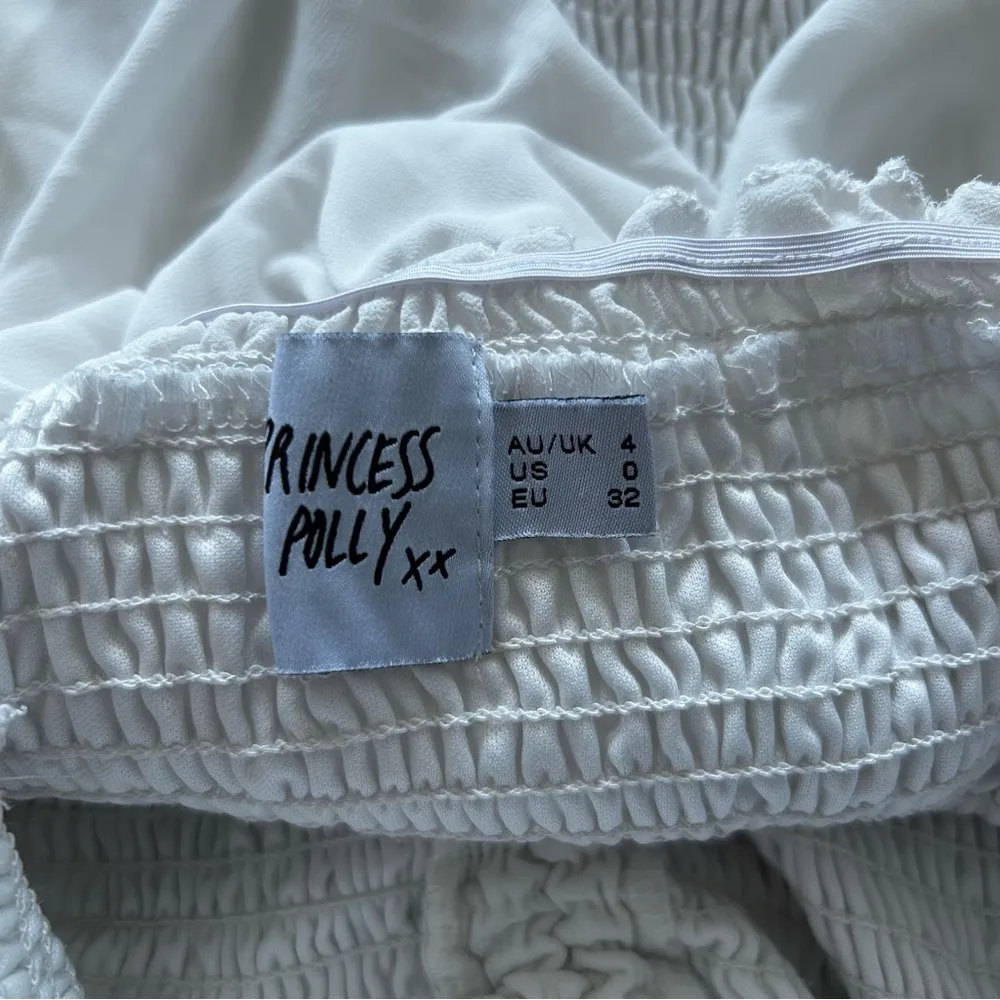 Princess Polly White Babydoll Dress with Bishop Sleeves - Image 2