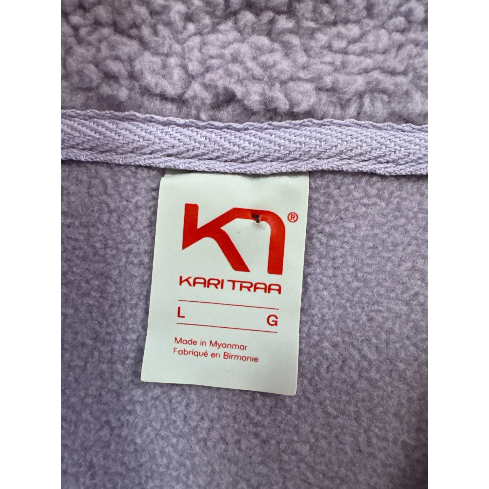 Kari Traa Women's Purple Fleece Vest Full Zip Mock Neck Pockets Size L Size L - Image 7