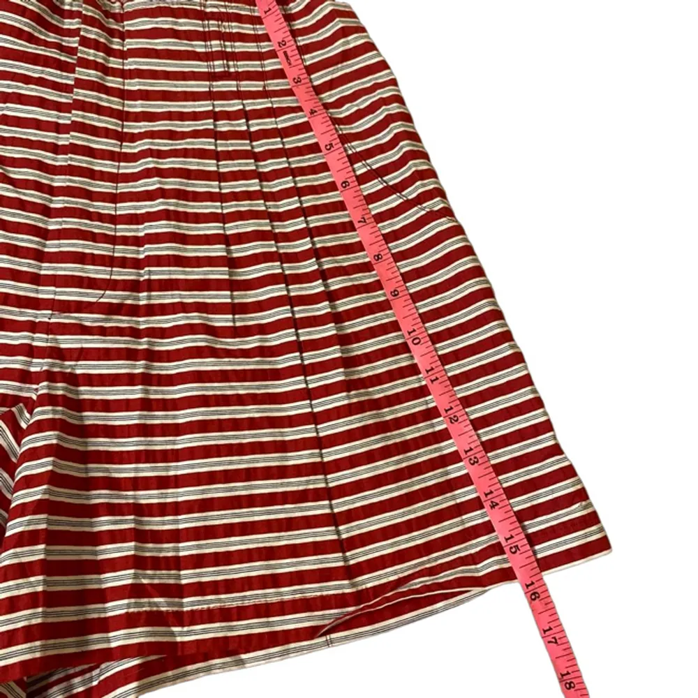 Nanette Lepore  Red White Striped Women's Shorts Size 4 - Image 4