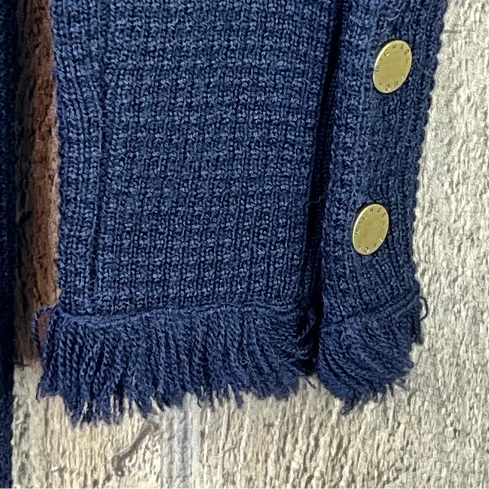 Michael Michael Kors Small Fringed Hem Sweater Dress with Long Sleeves - Image 9