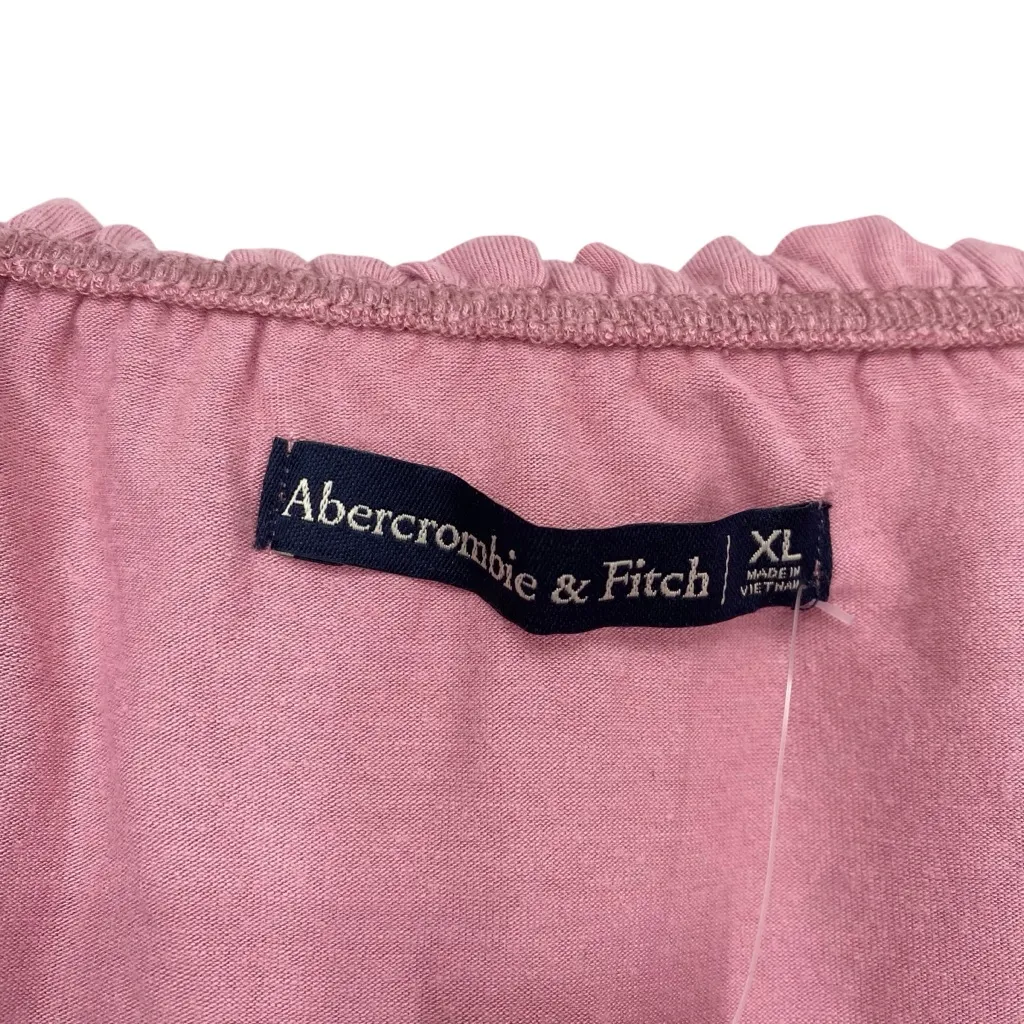 Abercrombie & Fitch Ruffle Stretch Pink Ruffle Tube Top New Y2K - Image 5