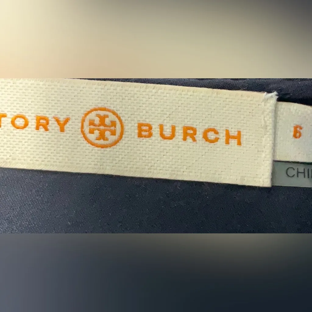 NWOT Tory Burch Blue Lace Appliqué Fishnet Sheath Dress Midi - Sz 6 MSRP $400 - Image 5