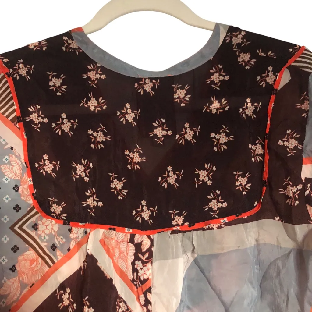 C Johnny Was Mixed Print Long Sleeve Women’s Tunic Blouse Size XS - Image 3