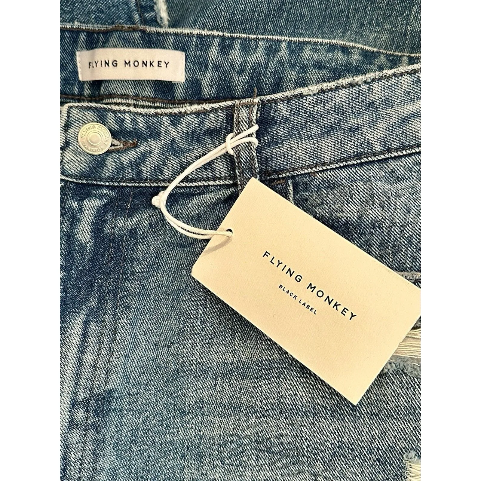 Flying Monkey Black Label Goodbye Super High Rise Ankle Straight Jeans Sz 32 NWT - Image 5