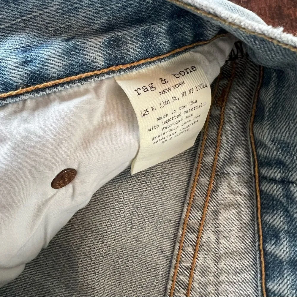 Rag & Bone Marilyn Distressed Light Wash Skinny Jean Size 24 - Image 6