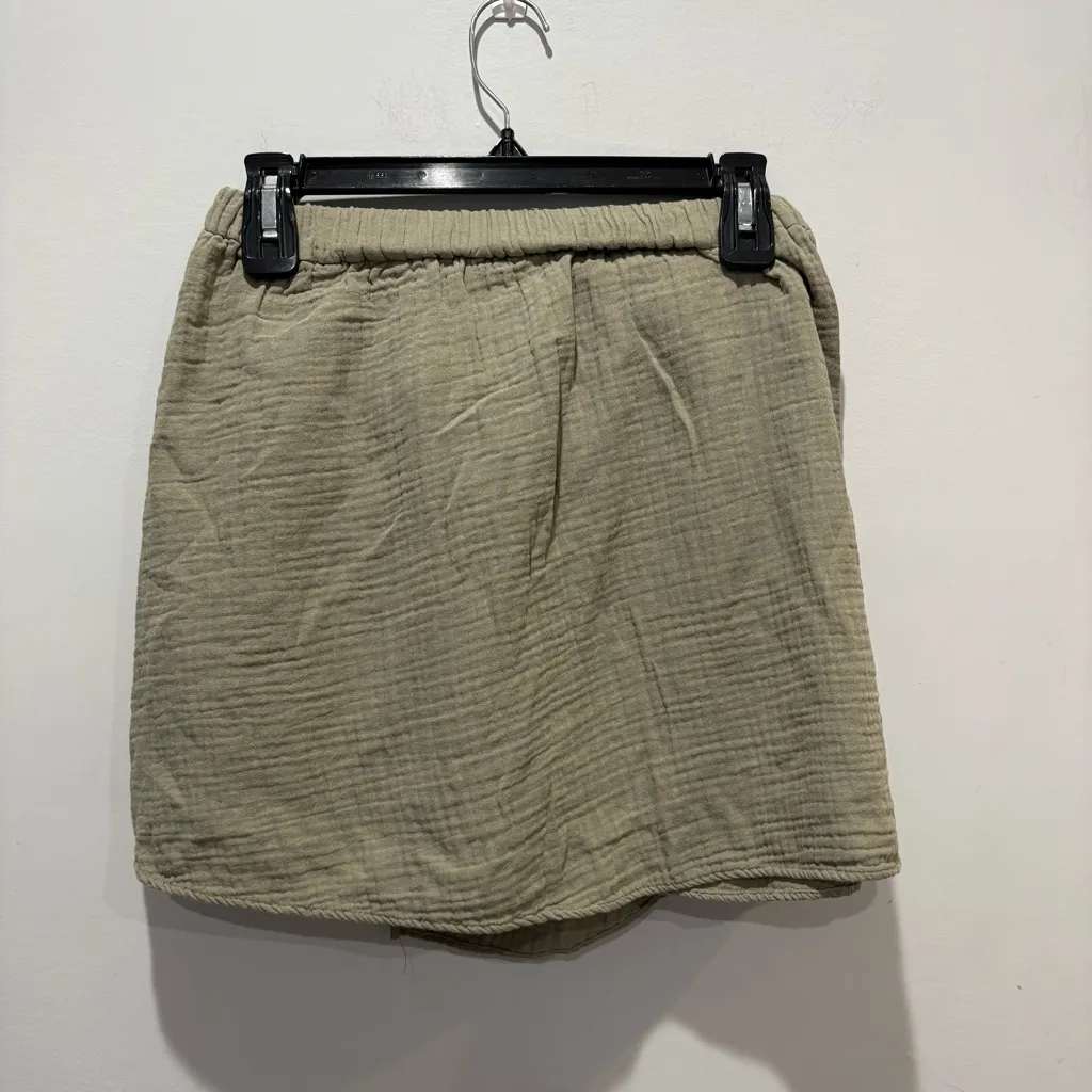 Zara Khaki Women's Wrap Skirt size S - Image 3