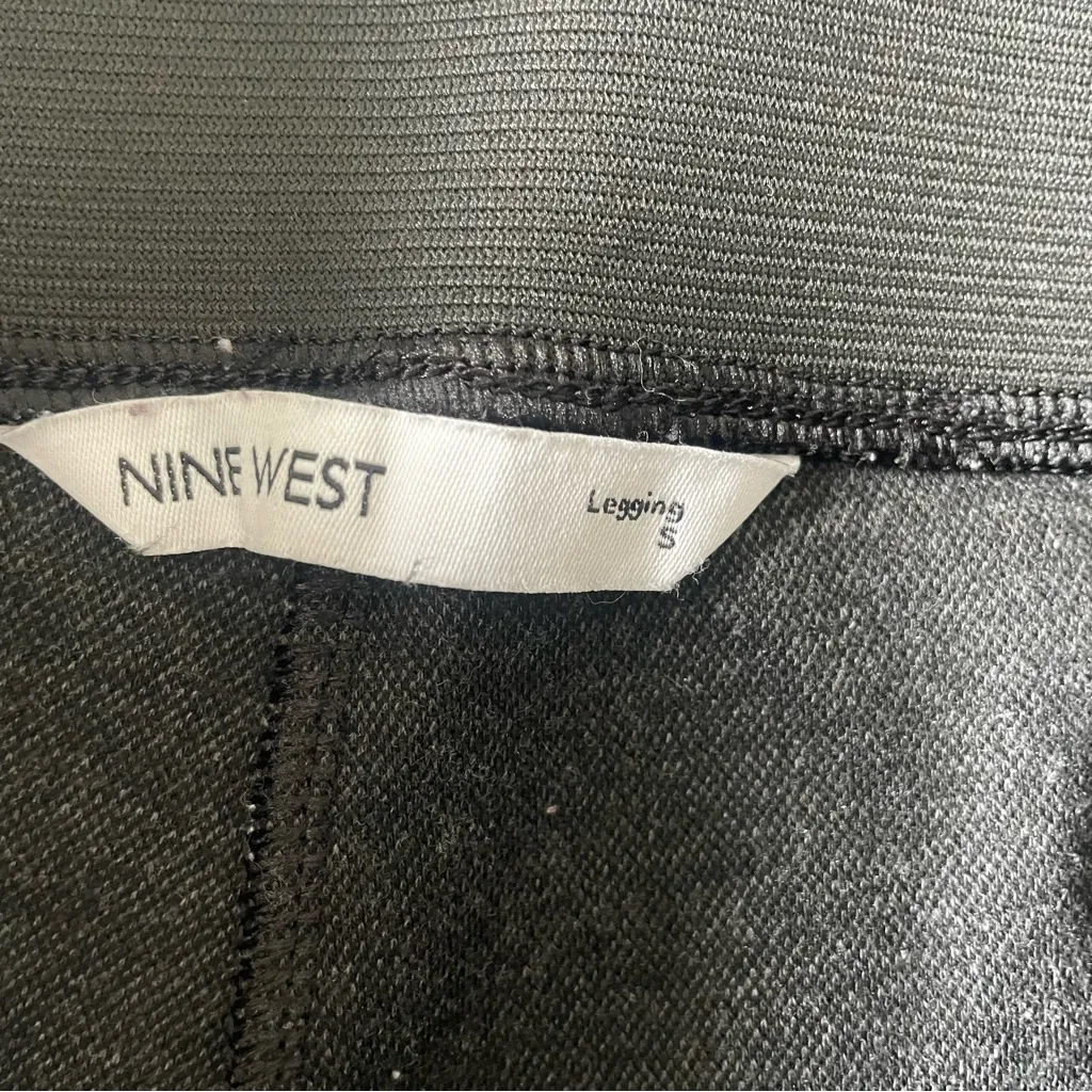 Nine West Gray Herringbone Leggings | Size Small‎ - Image 8