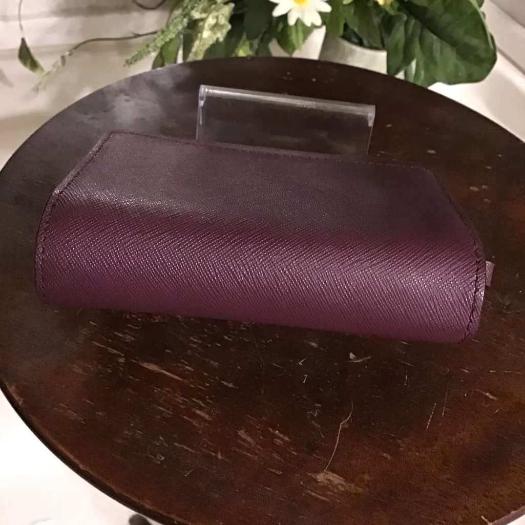 KATE SPADE ♠️ BURGUNDY SAFFIANO LEATHER BIFOLD WALLET COA - Image 5