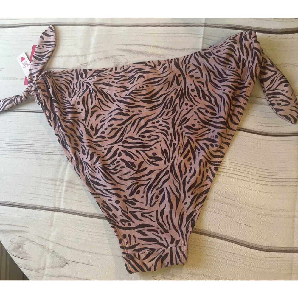 Xhilaration Metallic High Waist Bikini Bottom Animal Print Juniors XL NWT - Image 5