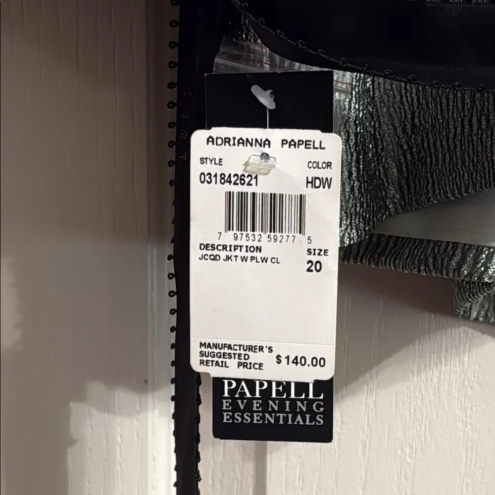 💖 NWT Adrianna Papell Metallic Green Formal Jacket - Image 7