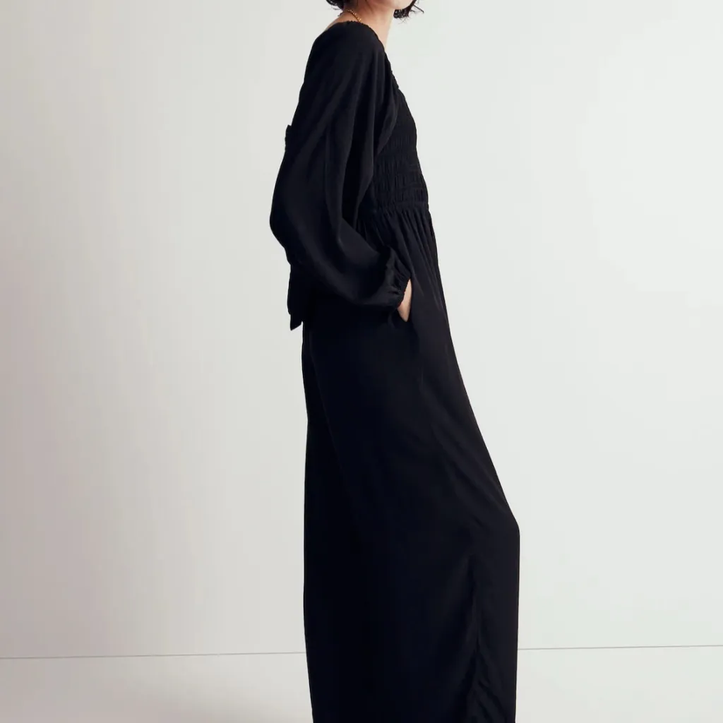 Madewell Lucie Tie-Back Long-Sleeve Jumpsuit in Star Jacquard - Image 2