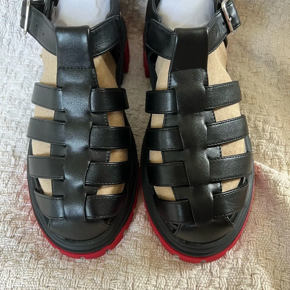 Koi Y2K Avalon gladiator sandals vegan goth Streetwear chunky fisherman Size 7 - Image 5